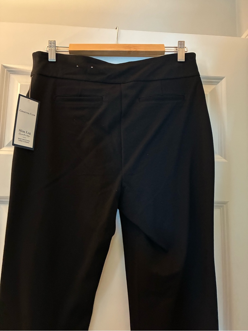 Charter Club Black Slim-Leg Ponte Pants